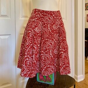 Red Paisley Women's Skirt Tommy Hilfiger Size 6